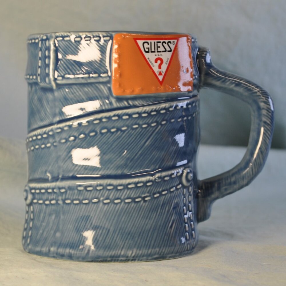 *BOGO mugs* 18 oz mug guess blue jeans (w1102)